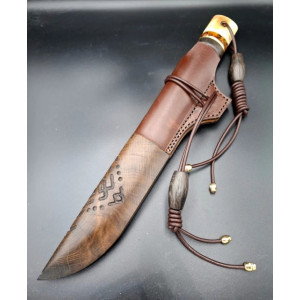 ЯКУТ МИСЛИВЕЦЬ ІІ ніж ручної роботи майстра Павла Гончаренка Сталь - N690 61 HRC. Photo 2